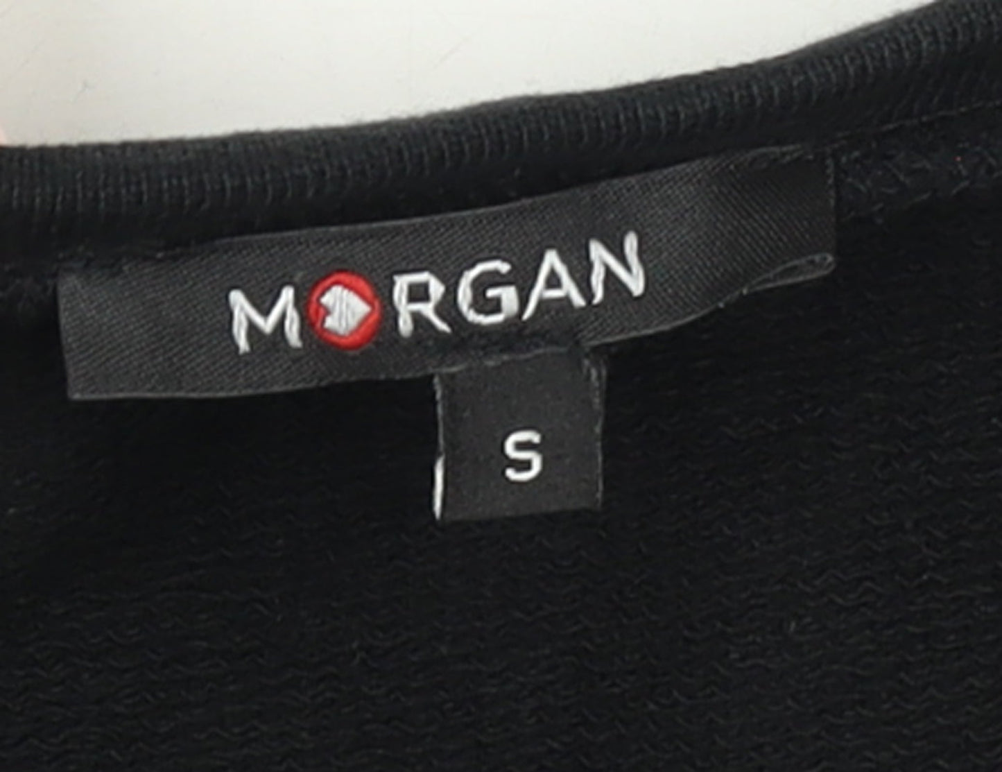 Morgan Women Black Lace Panel Pullover Sweatshirt Size S