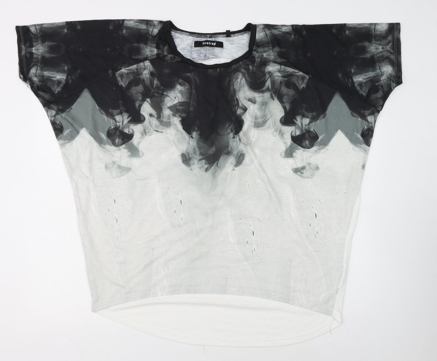 Firetrap Women's Black & White Relaxed Fit T-Shirt Size 16