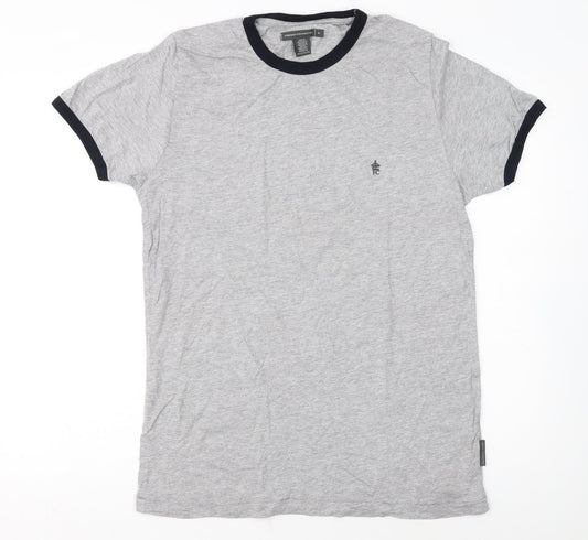 French Connection Men's Grey XL Crew Neck Cotton T-Shirt