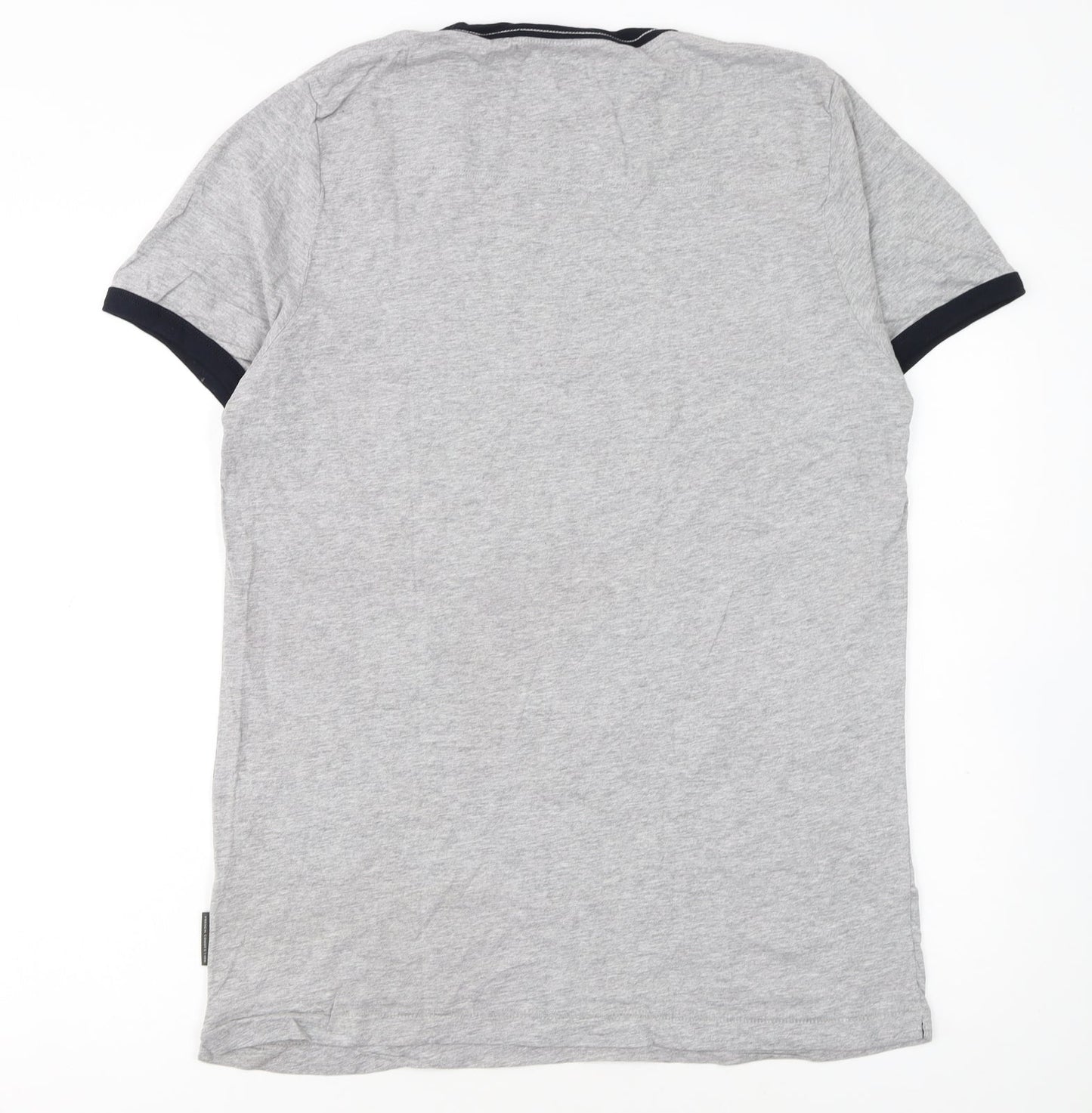 French Connection Men's Grey XL Crew Neck Cotton T-Shirt