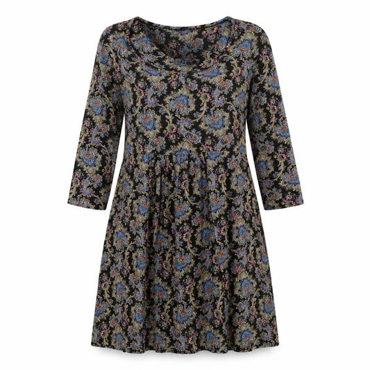 Tu Womens Multicoloured Paisley A-Line Jersey Dress Size 8