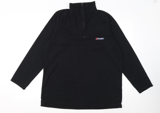Berghaus Men's Black Fleece Half Zip Pullover Sweatshirt L