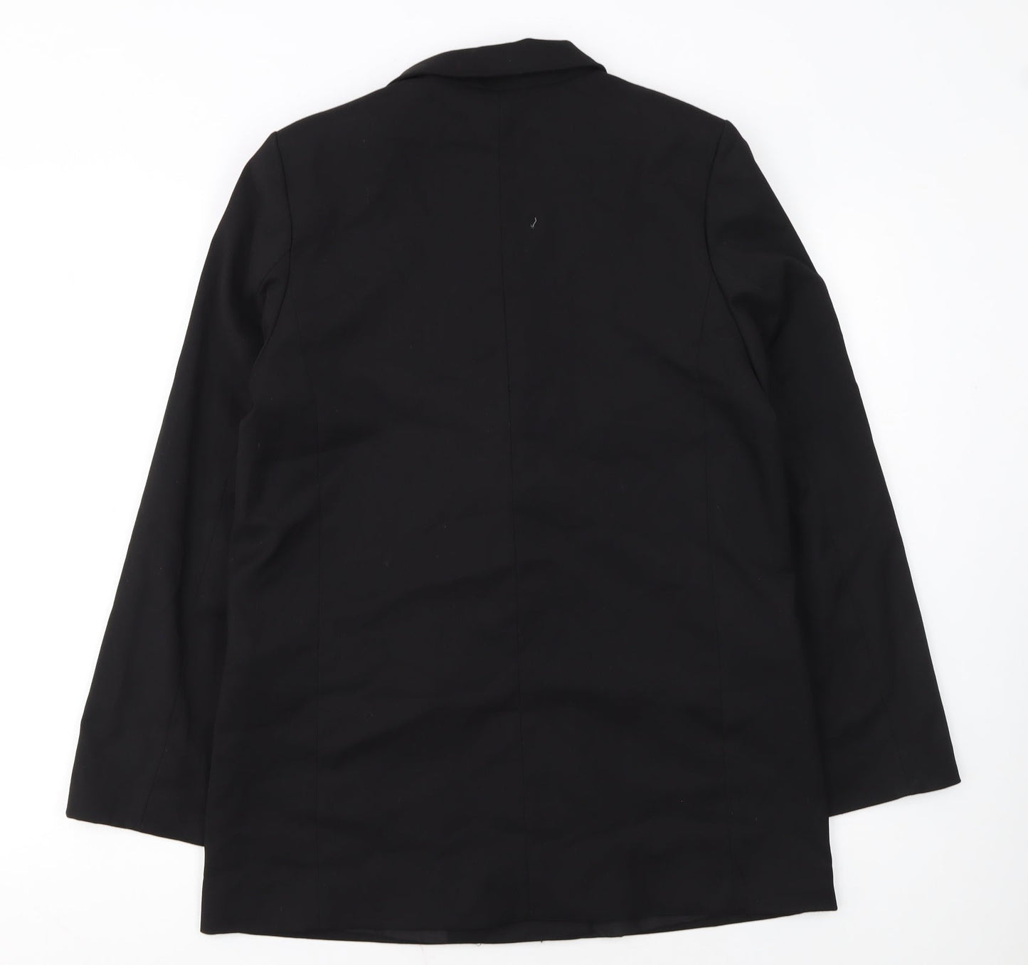 H&M Women Black Double-Breasted Blazer Size Small Classic Fit