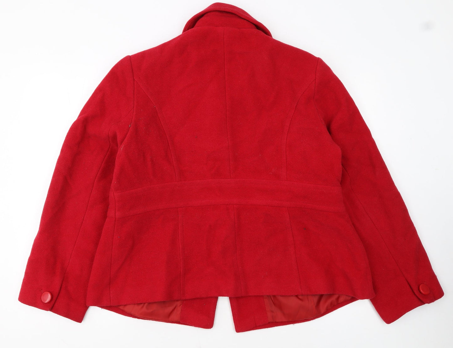 Marks and Spencer Women's Red Wool Blend Overcoat UK 20