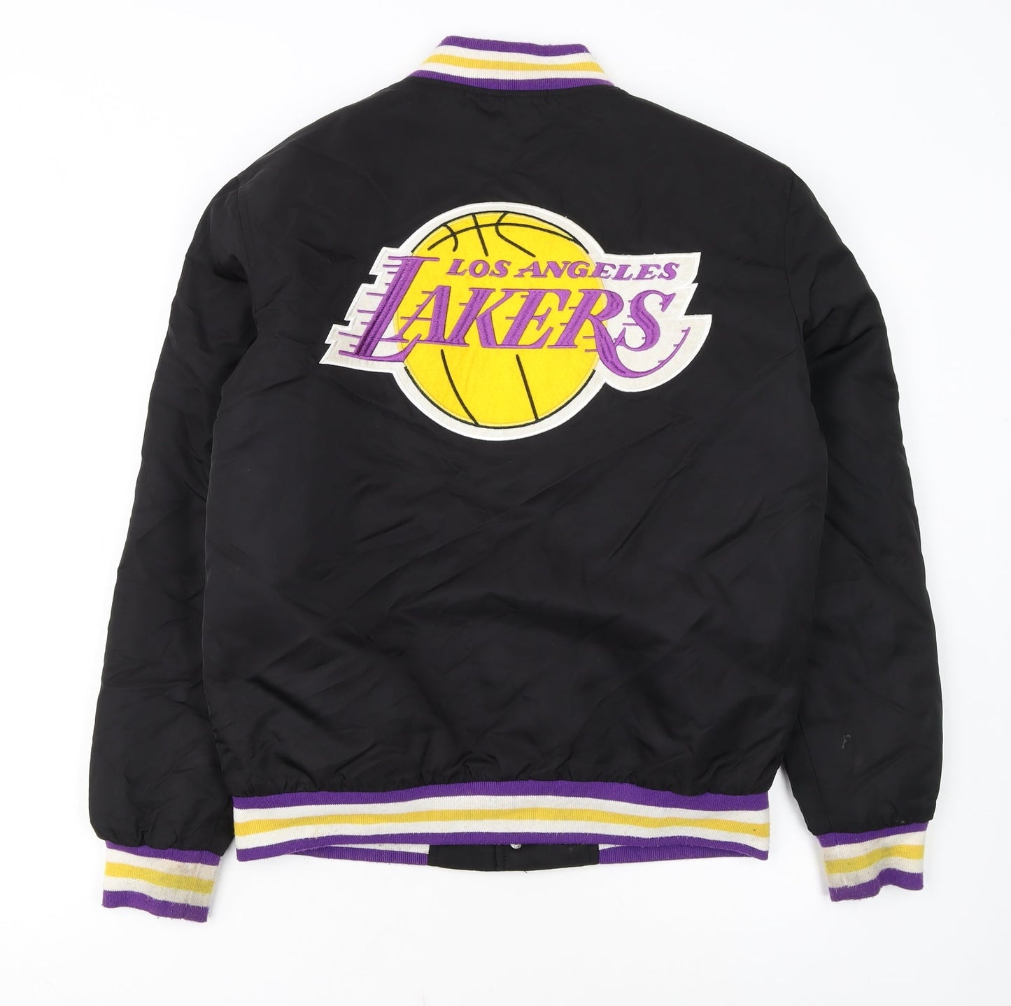 Primark NBA Lakers Black Men's S Varsity Jacket Basketball Style