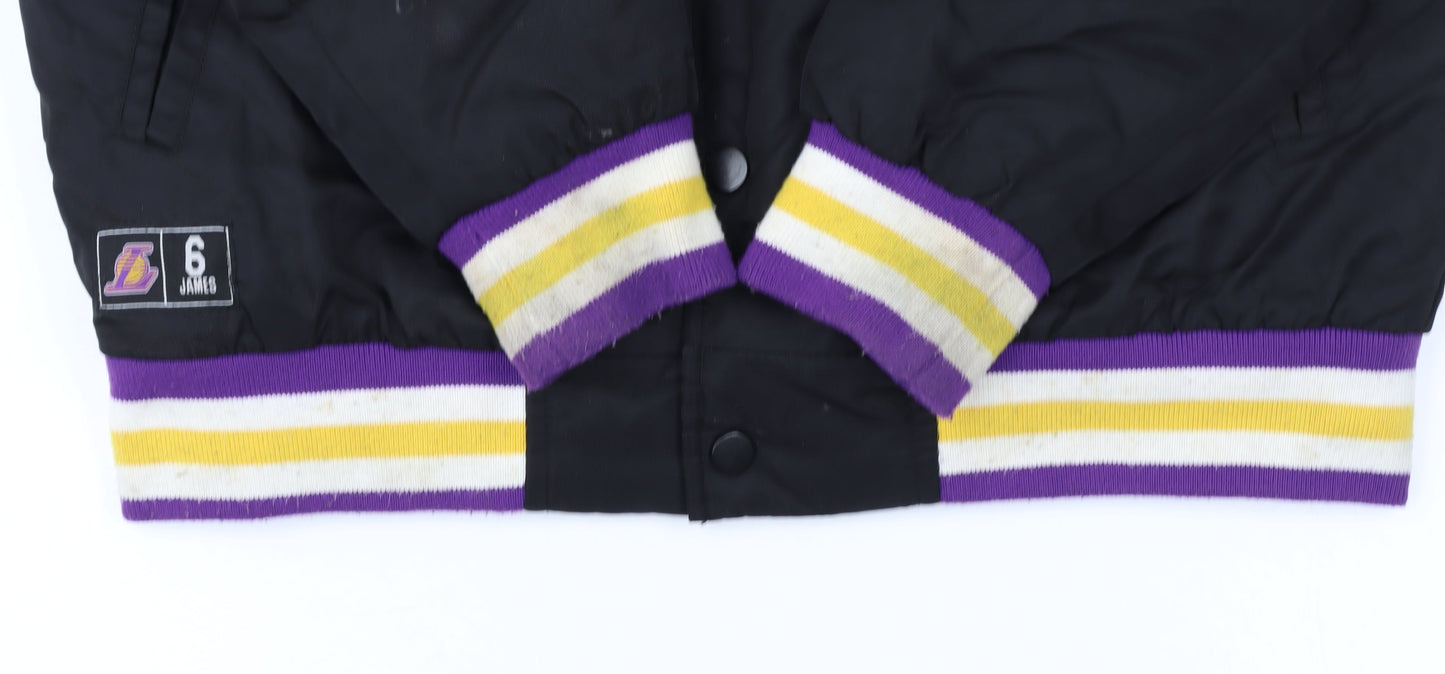 Primark NBA Lakers Black Men's S Varsity Jacket Basketball Style