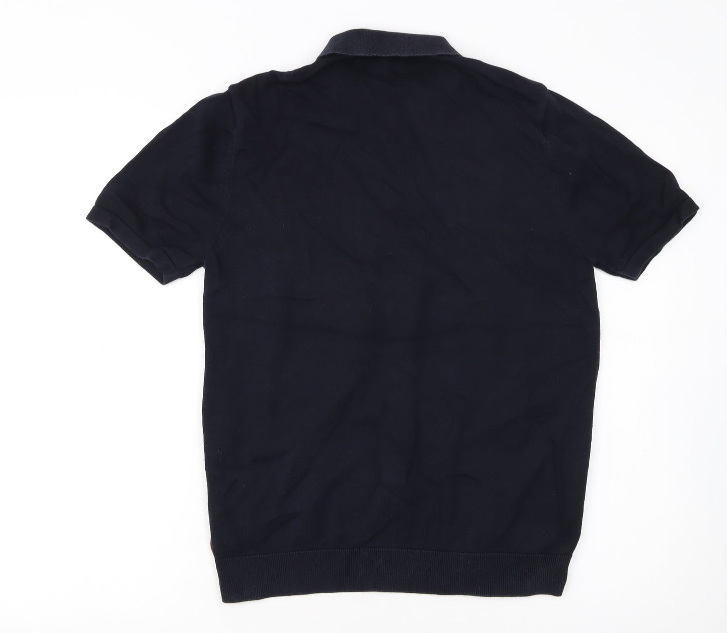 Next Men's Multicoloured Geometric Cotton Polo Shirt Size M