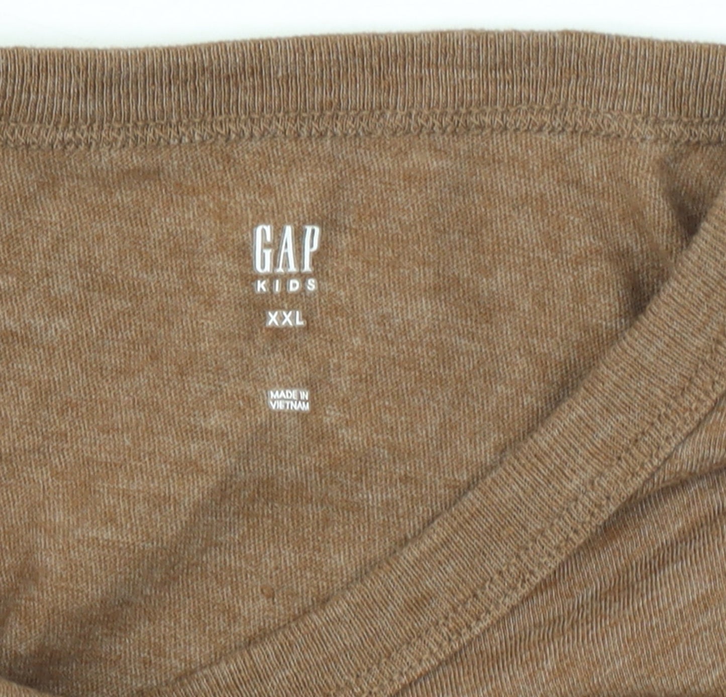 GAP Kids Boys Brown Long Sleeve Crew Neck Basic T-Shirt 14-15 Years