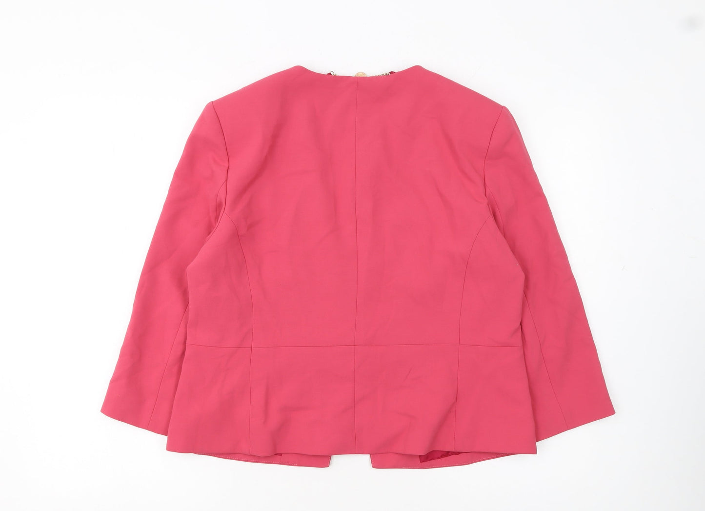 Phase Eight Women Pink Size 16 Regular Fit Lined Blazer