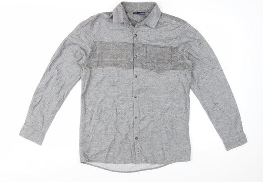 Next Boys Grey Cotton Long Sleeve Button-Up Shirt 14 Years