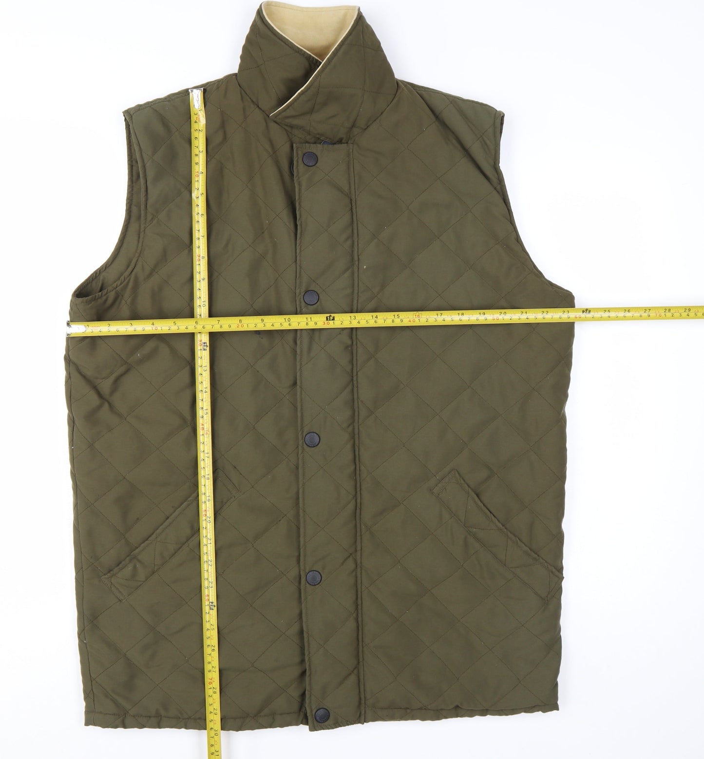 Land Rover Men's Green XS Quilted Padded Waistcoat
