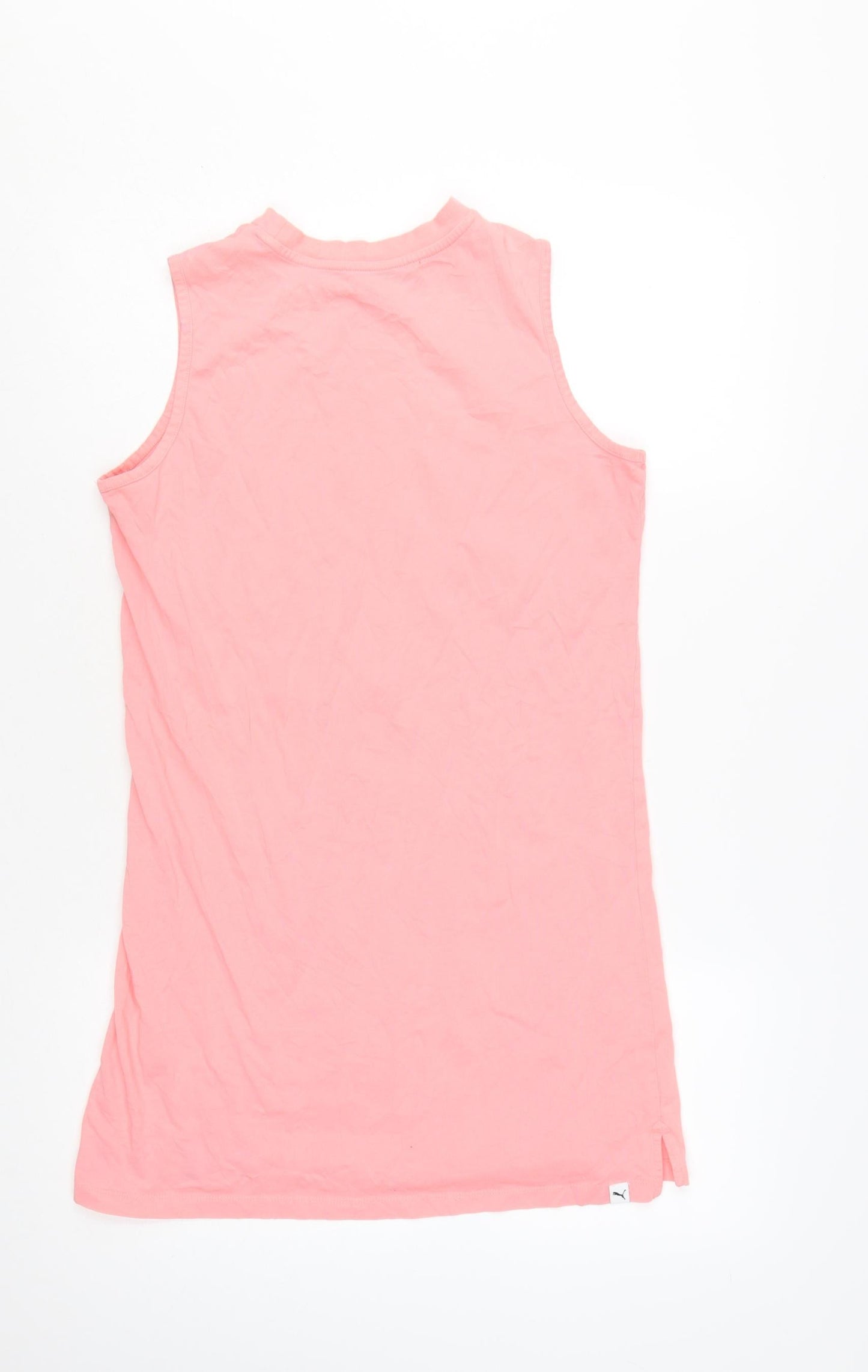 Puma Womens Pink Sleeveless Cotton Tank Top Size M