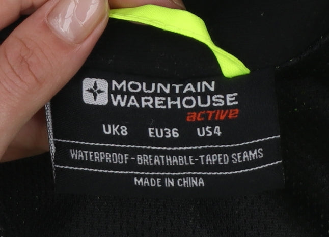 Mountain Warehouse Womens Yellow Waterproof Windbreaker Jacket Size 8