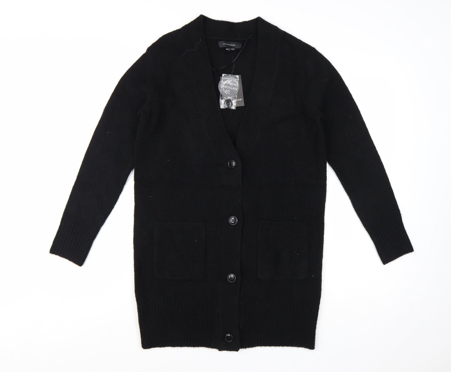 Atmosphere Women's Black XS Long Sleeve V-Neck Cardigan Jumper