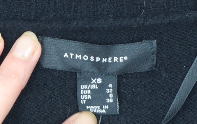 Atmosphere Women's Black XS Long Sleeve V-Neck Cardigan Jumper