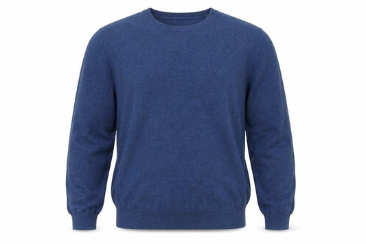 Marks & Spencer Men's Blue XL Pure Cotton Crew Neck Jumper