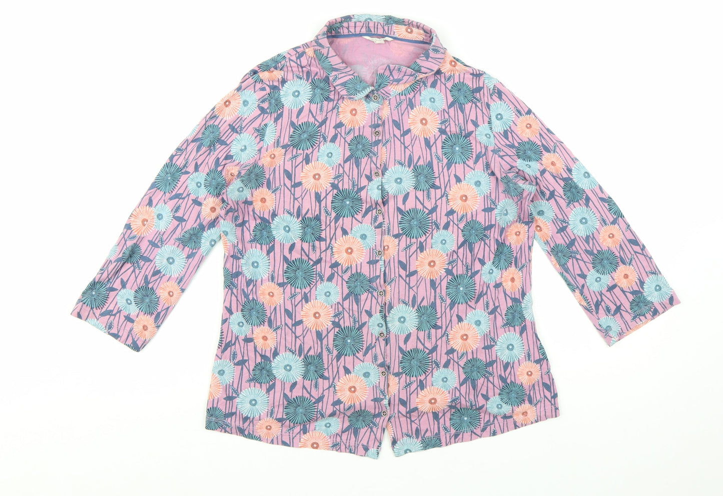 White Stuff Womens Multicoloured Floral Cotton Tunic Shirt UK 12