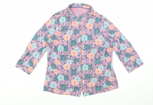 White Stuff Womens Multicoloured Floral Cotton Tunic Shirt UK 12