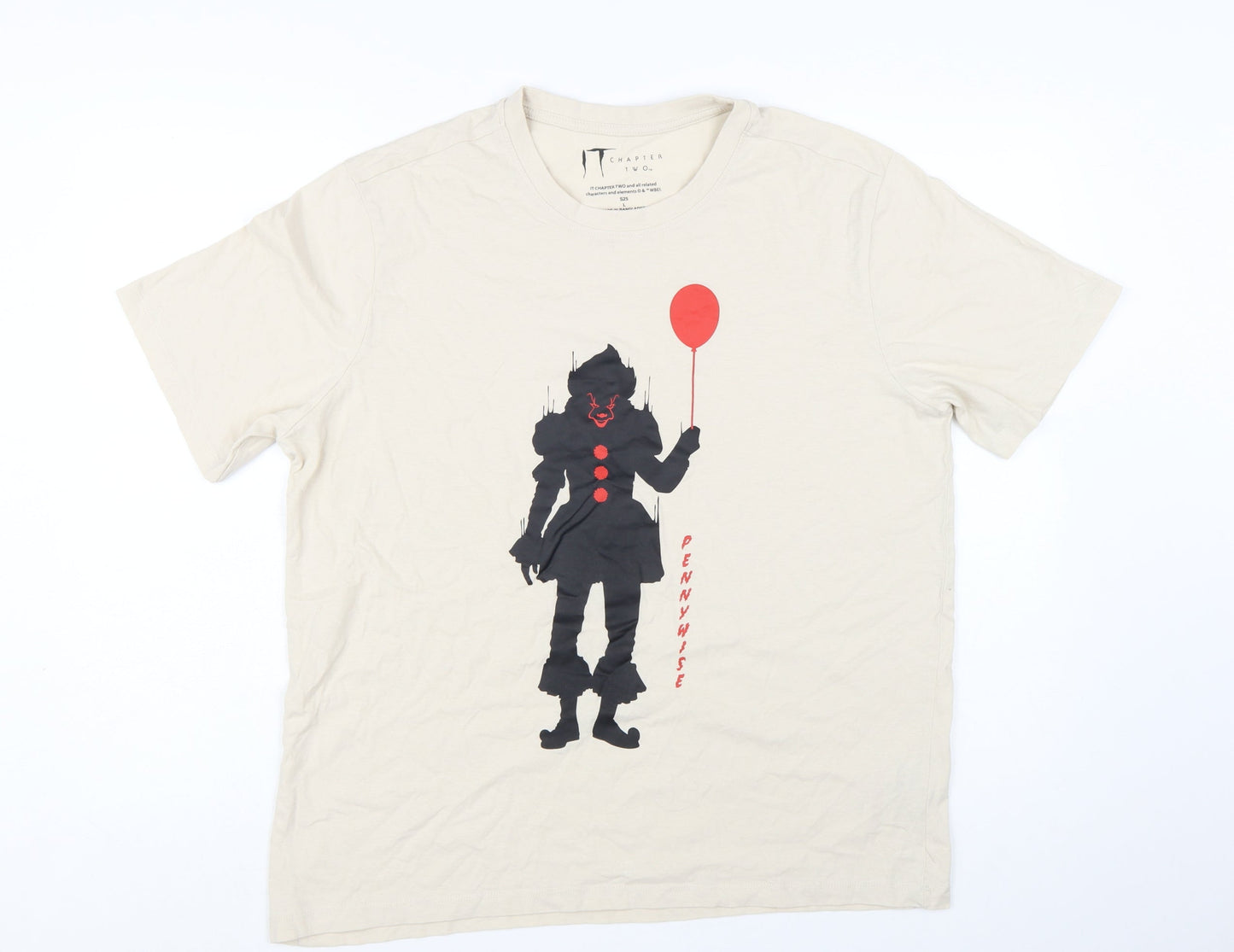 Primark Men’s Beige IT Pennywise Graphic T-Shirt Size L