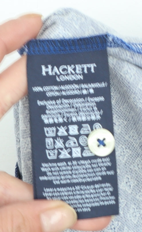 Hackett London Men's Blue XS Slim Fit Cotton Polo Shirt