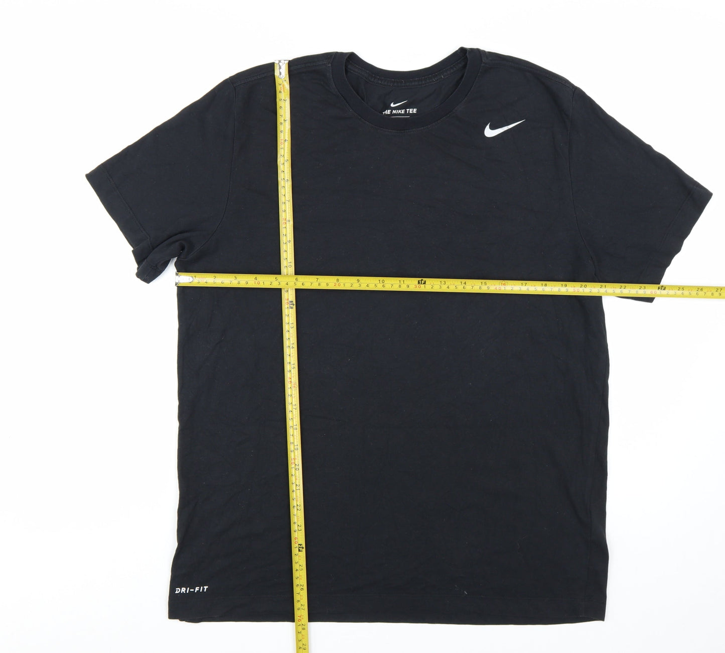 Nike Men's Black Dri-FIT Crew Neck Short Sleeve T-Shirt L Regular Fit
