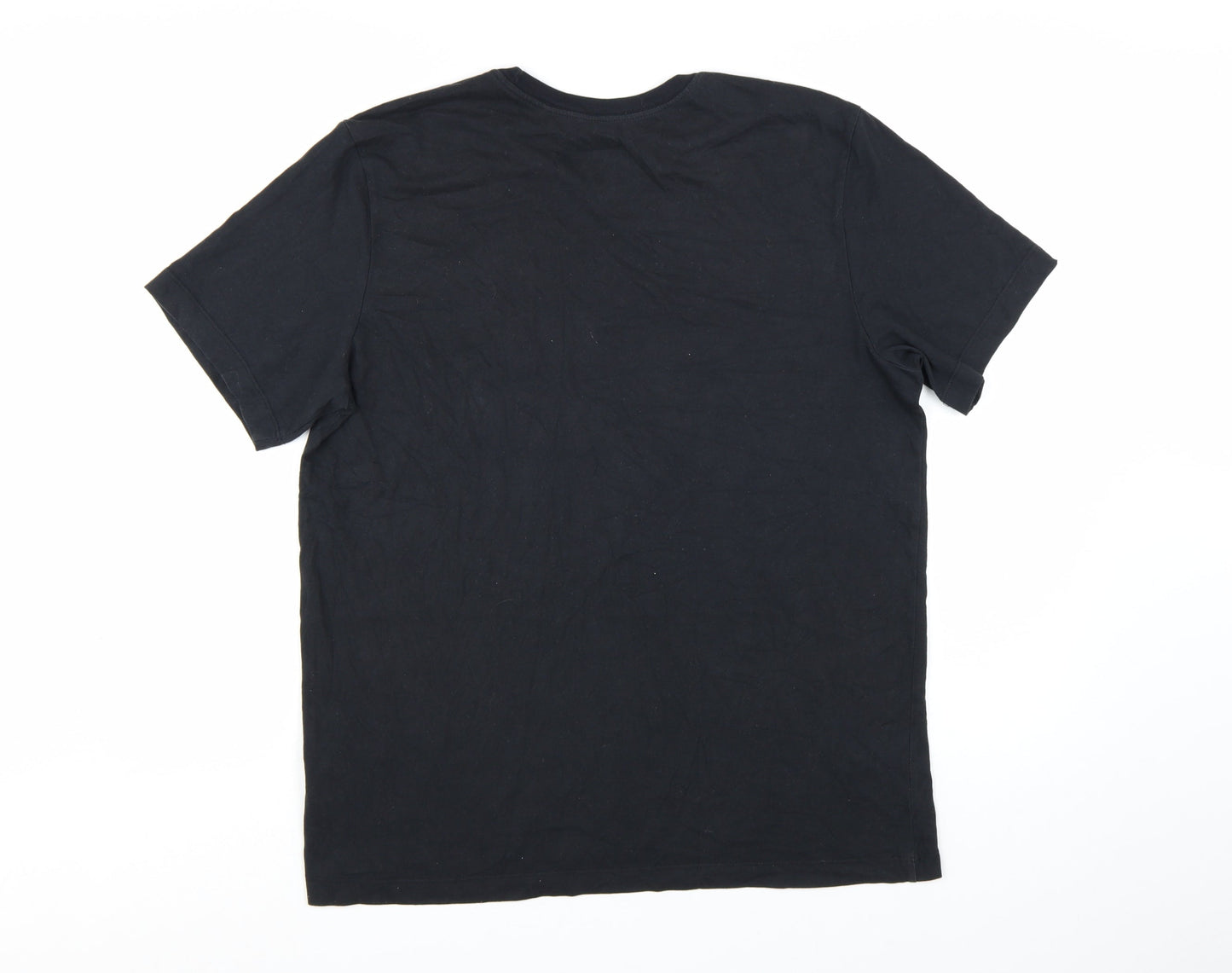 Nike Men's Black Dri-FIT Crew Neck Short Sleeve T-Shirt L Regular Fit