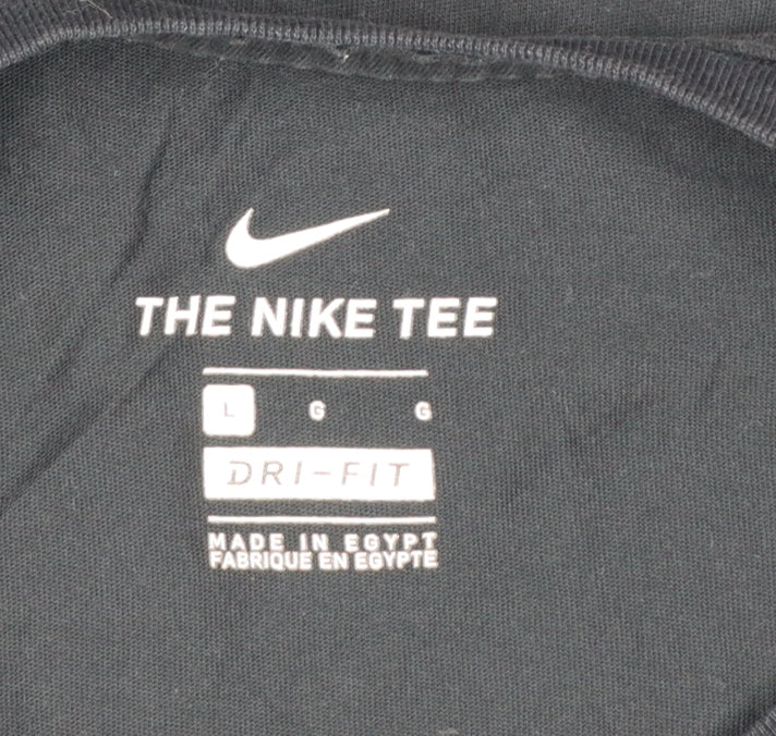 Nike Men's Black Dri-FIT Crew Neck Short Sleeve T-Shirt L Regular Fit