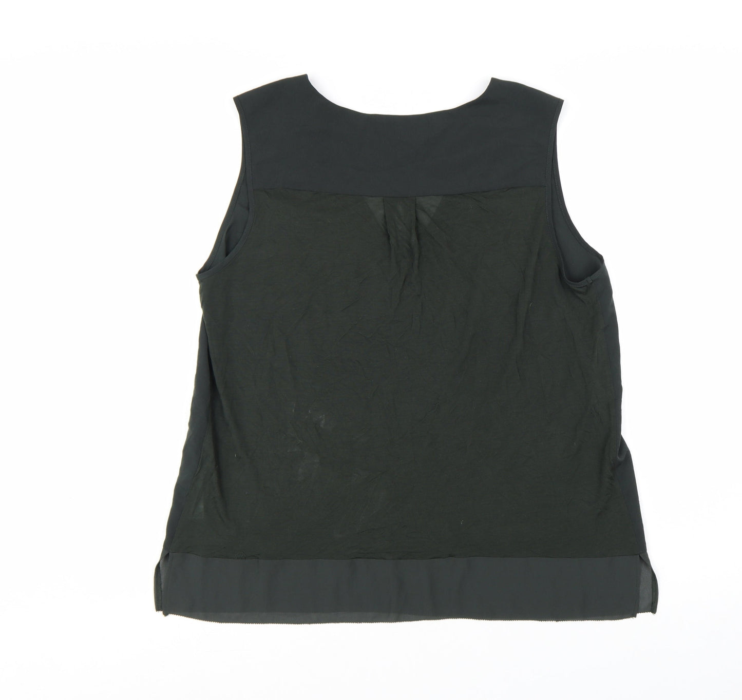 French Connection Women's Black V-Neck Sleeveless Blouse XL