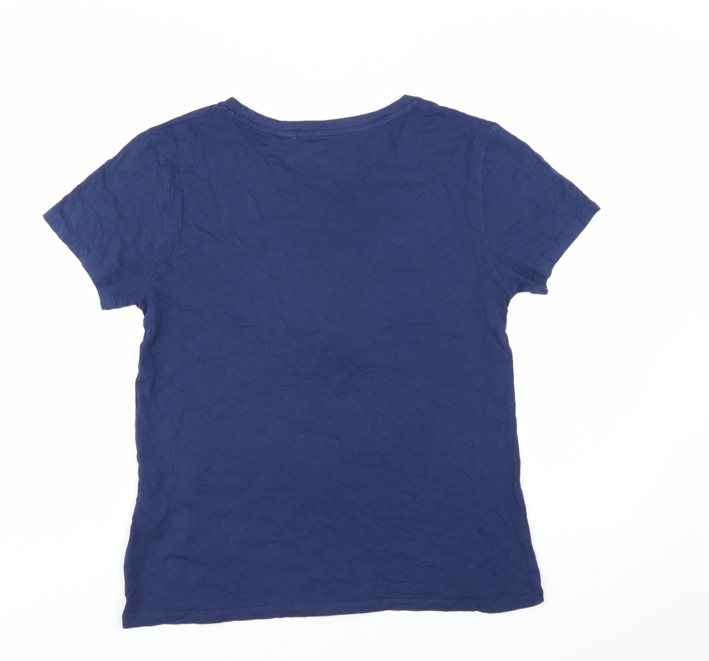 Levi's Women's Blue Crew Neck Cotton T-Shirt Size M