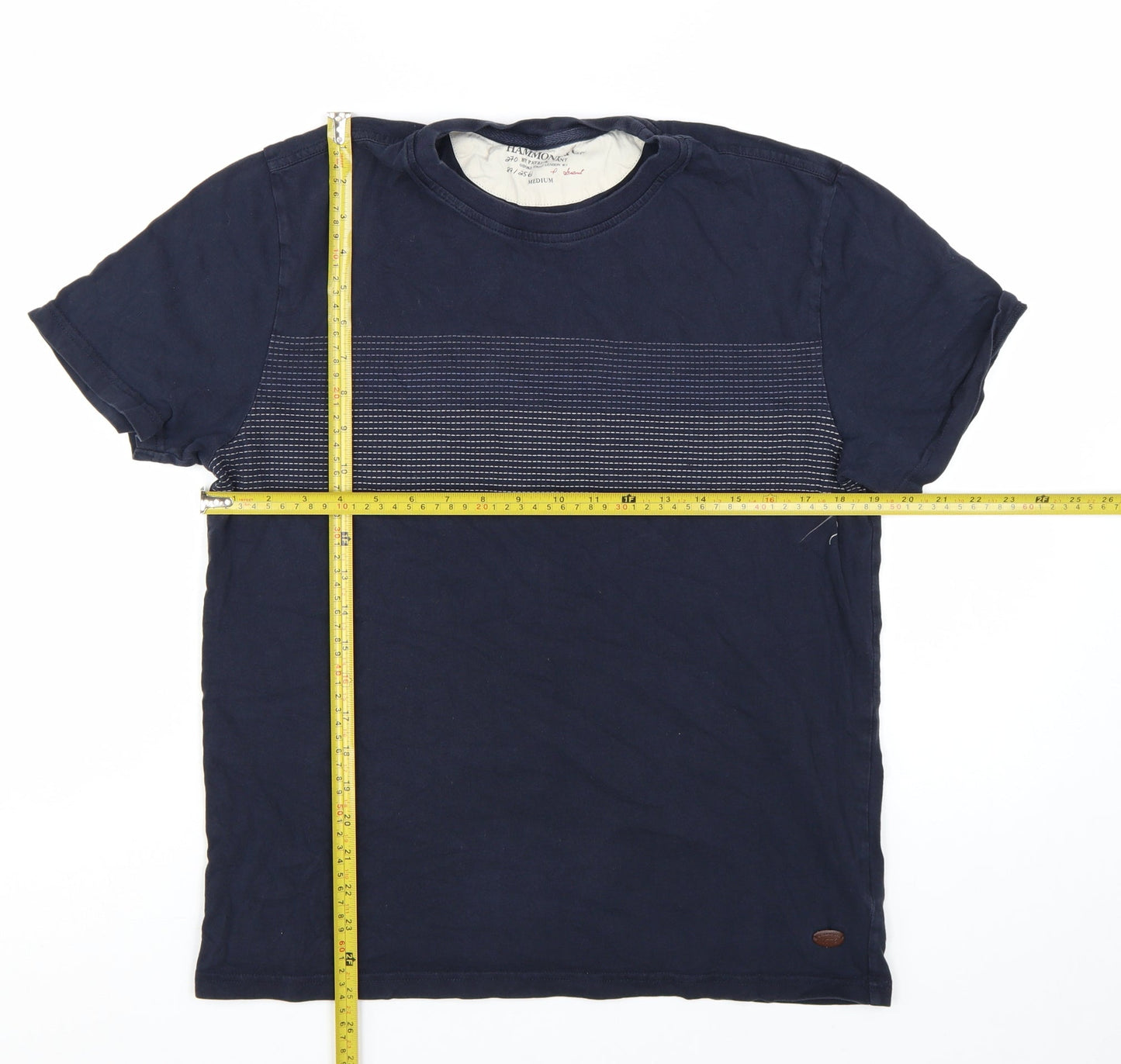 Hammond & Co Men's Navy Blue Cotton Crew Neck T-Shirt Medium