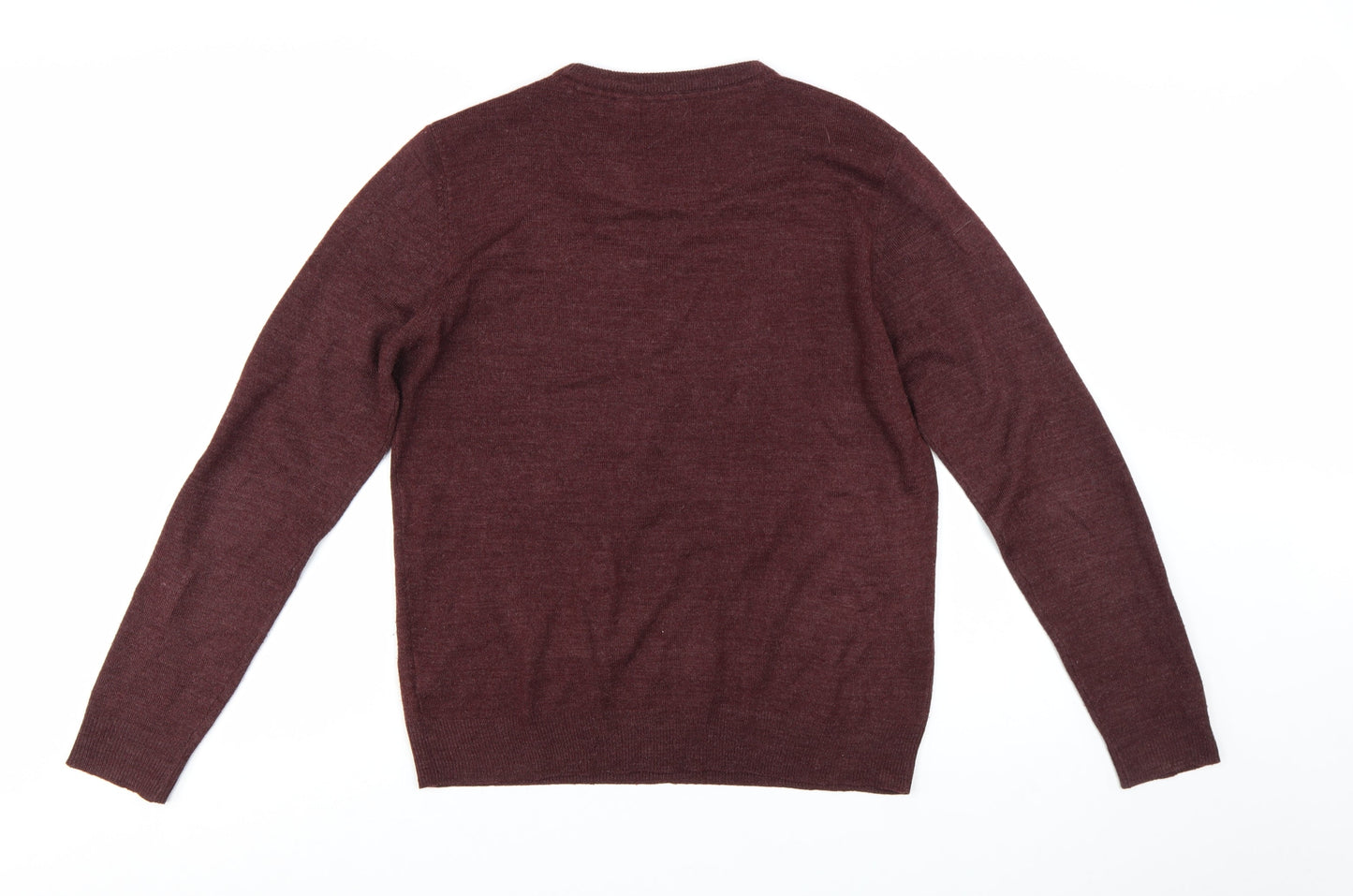 Brave Soul Men's Brown Crew Neck Pullover Jumper Size L