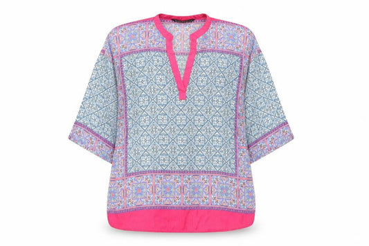 Zara Women Multicoloured Geometric Tunic Blouse Size 12