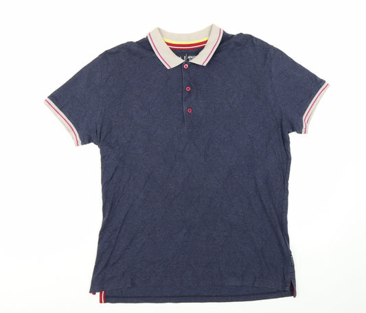 Armani Jeans Men's Blue Short Sleeve Cotton Polo Shirt XL