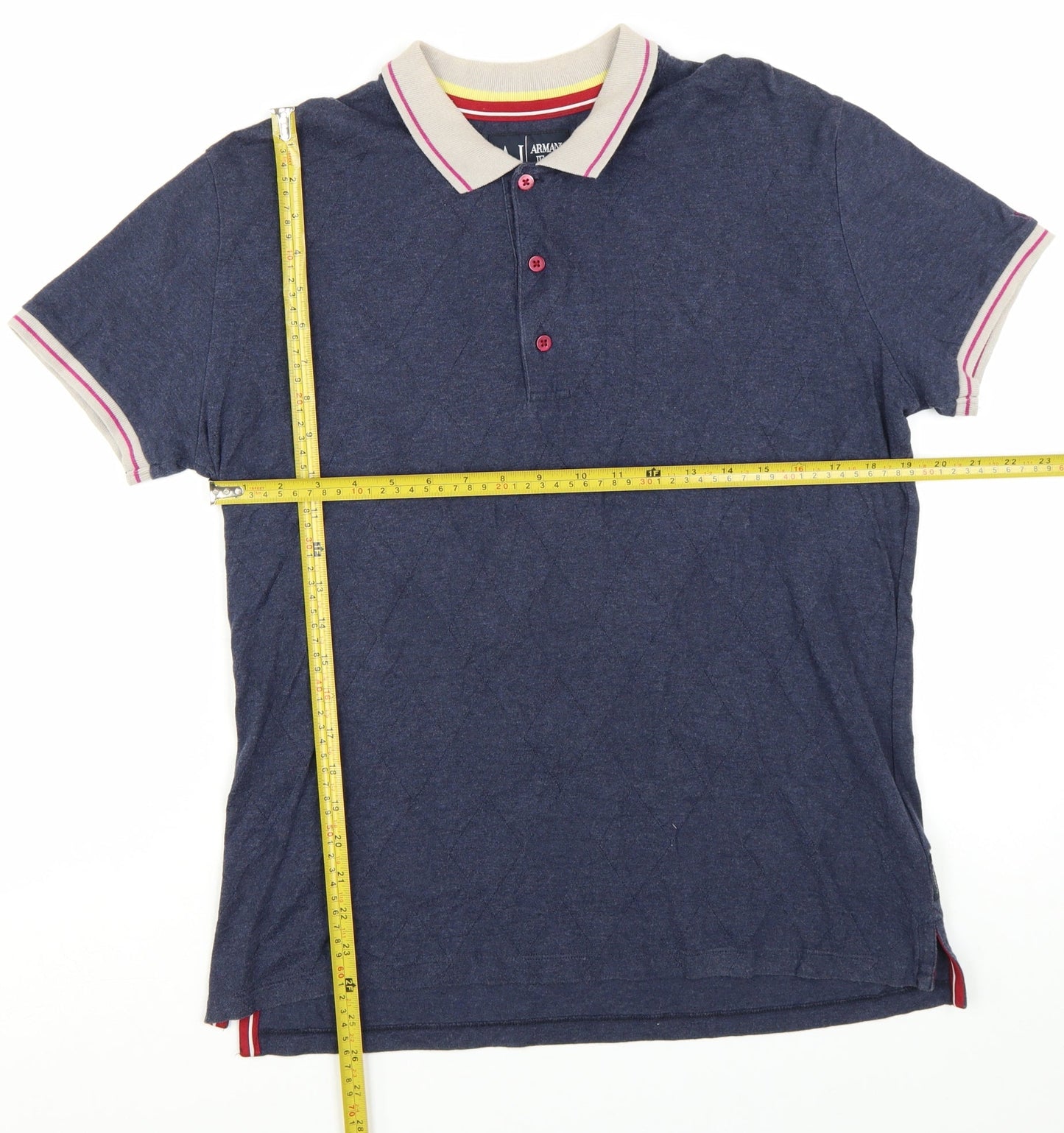 Armani Jeans Men's Blue Short Sleeve Cotton Polo Shirt XL