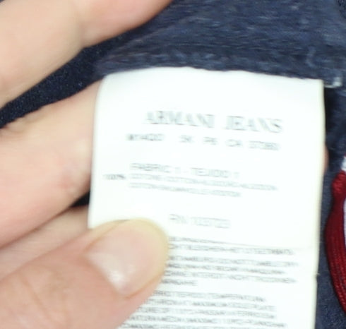 Armani Jeans Men's Blue Short Sleeve Cotton Polo Shirt XL