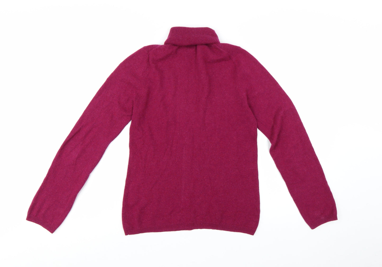 John Lewis Women's Purple Cashmere Roll Neck Jumper Size 12
