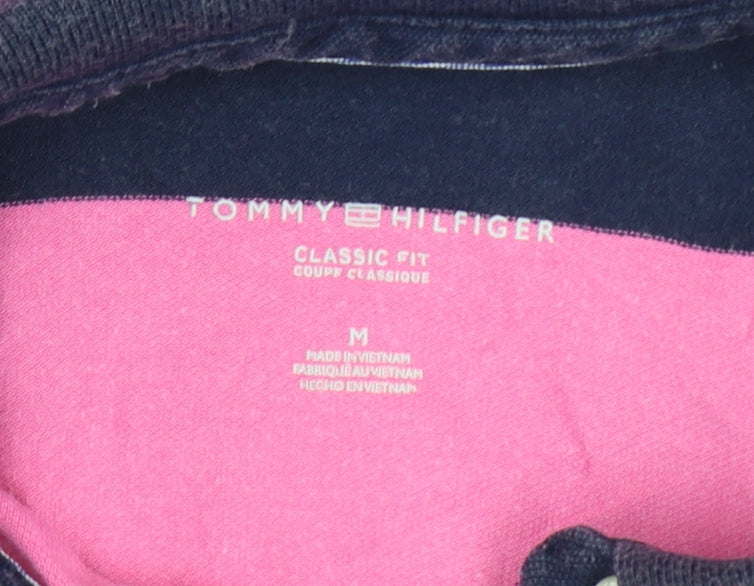 Tommy Hilfiger Women's Multicoloured Striped Polo Shirt Size M Classic Fit