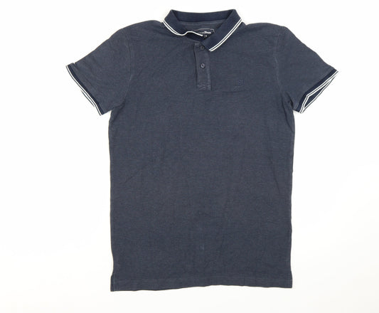 Tom Tailor Denim Men's Blue Regular Fit Polo Shirt Size M