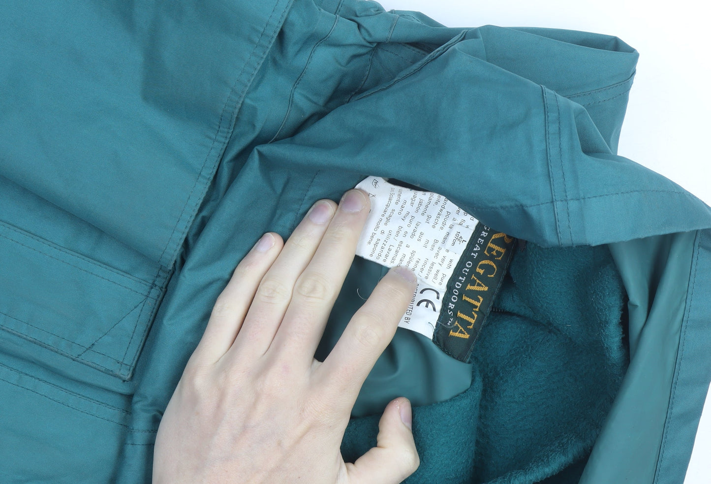 Regatta Men's Green & Purple Waterproof Hooded Parka Jacket L