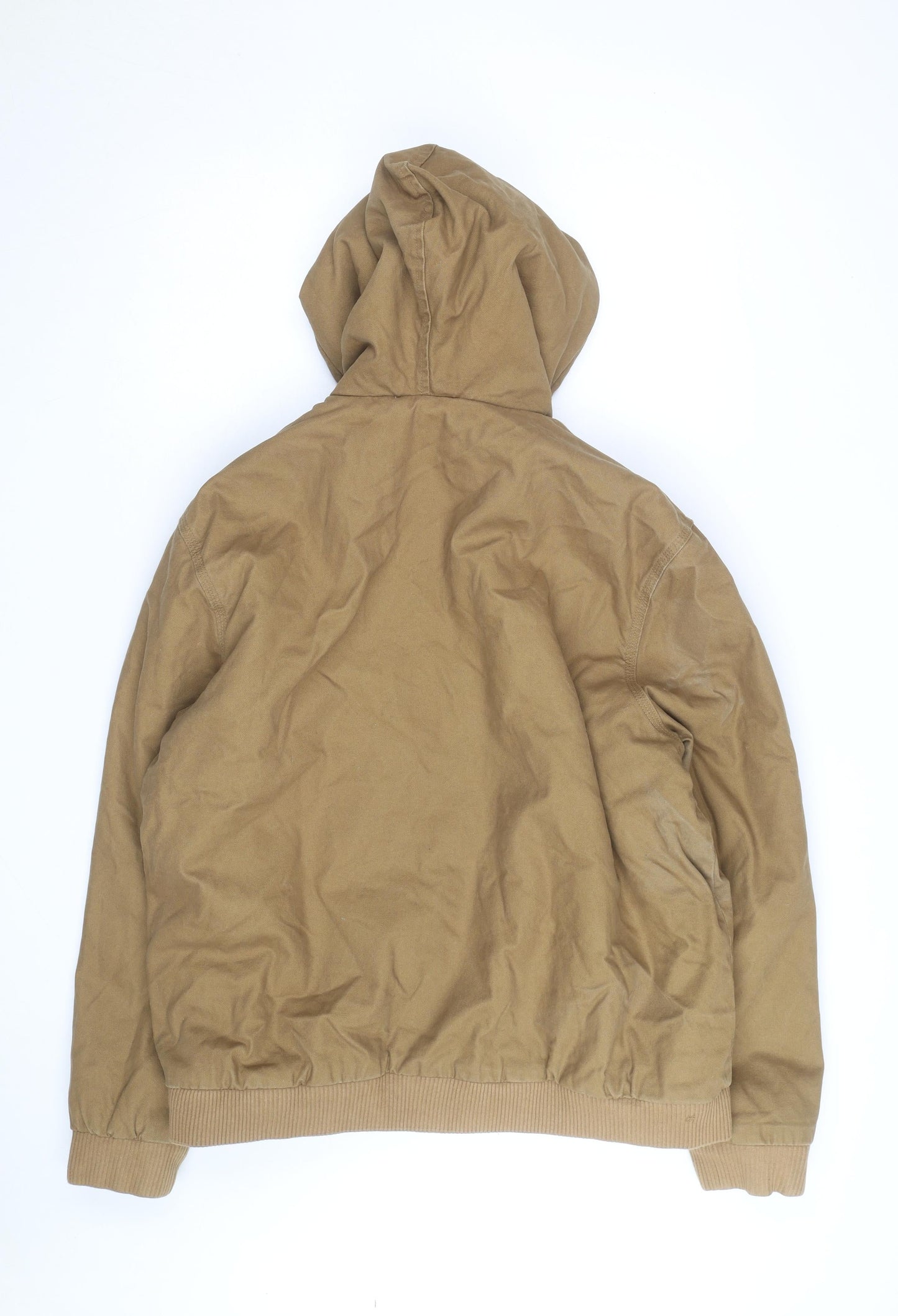 Primark Men's Brown Hooded Lined Cotton Jacket XL