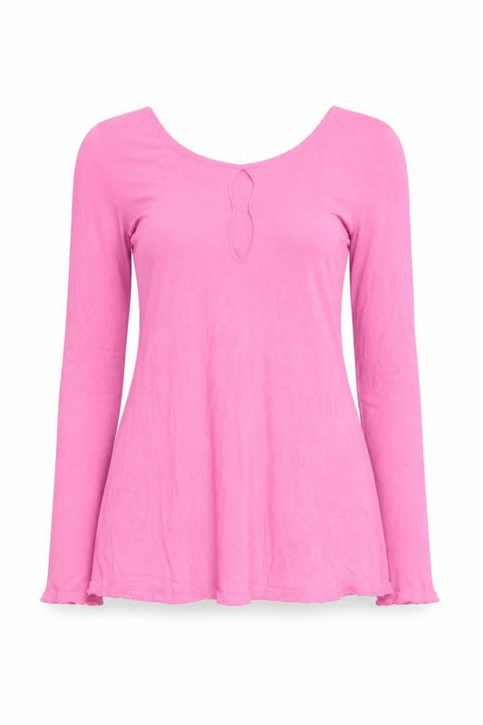 Meshki Women Pink Fit & Flare Knit Dress Size S Casual Party