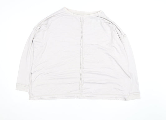 Donna Karan Women’s Beige Long Sleeve Modal Pullover Jumper L