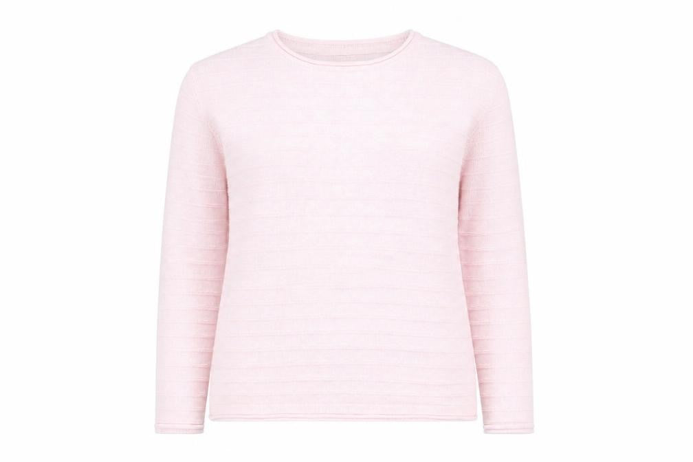 Crew Clothing Pink Cotton Blend Knit Jumper Size 8