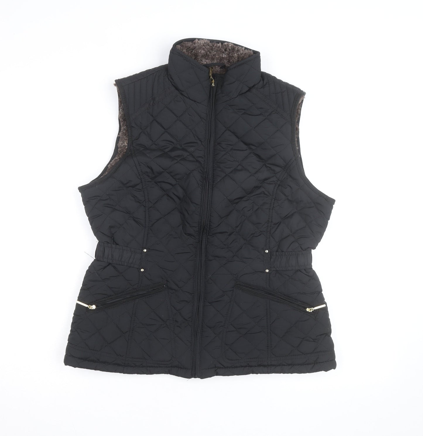 Weatherproof Women's Black Quilted Padded Waistcoat Size S