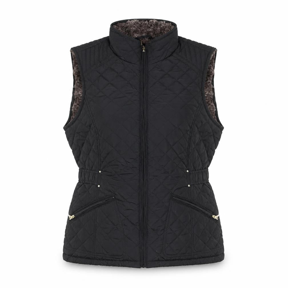 Weatherproof Women's Black Quilted Padded Waistcoat Size S