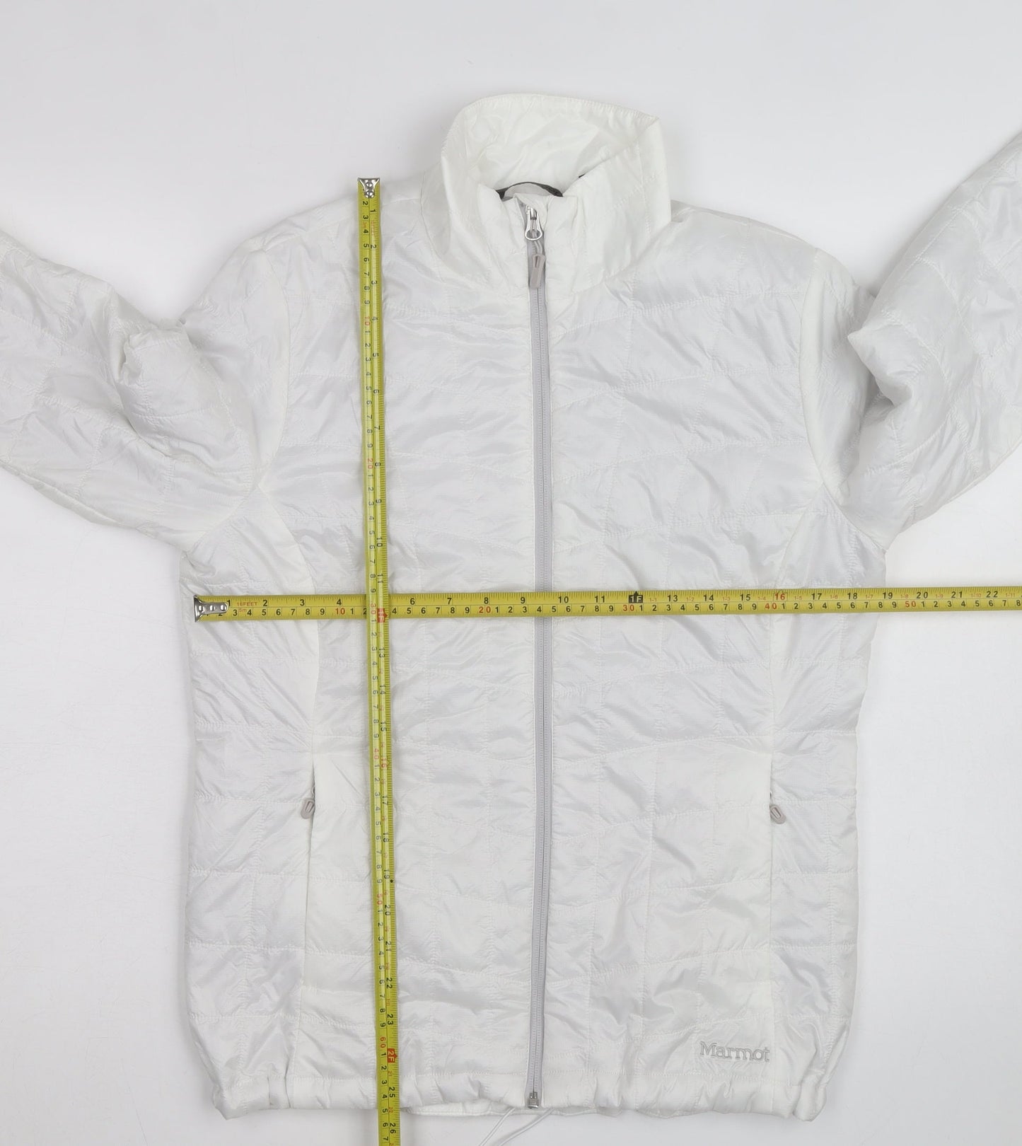 Marmot Men's White Lightweight Puffer Jacket Size M Outdoor Hiking