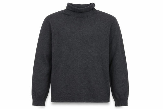 Scotch & Soda Men’s Grey Roll Neck Cotton Cashmere Jumper XL