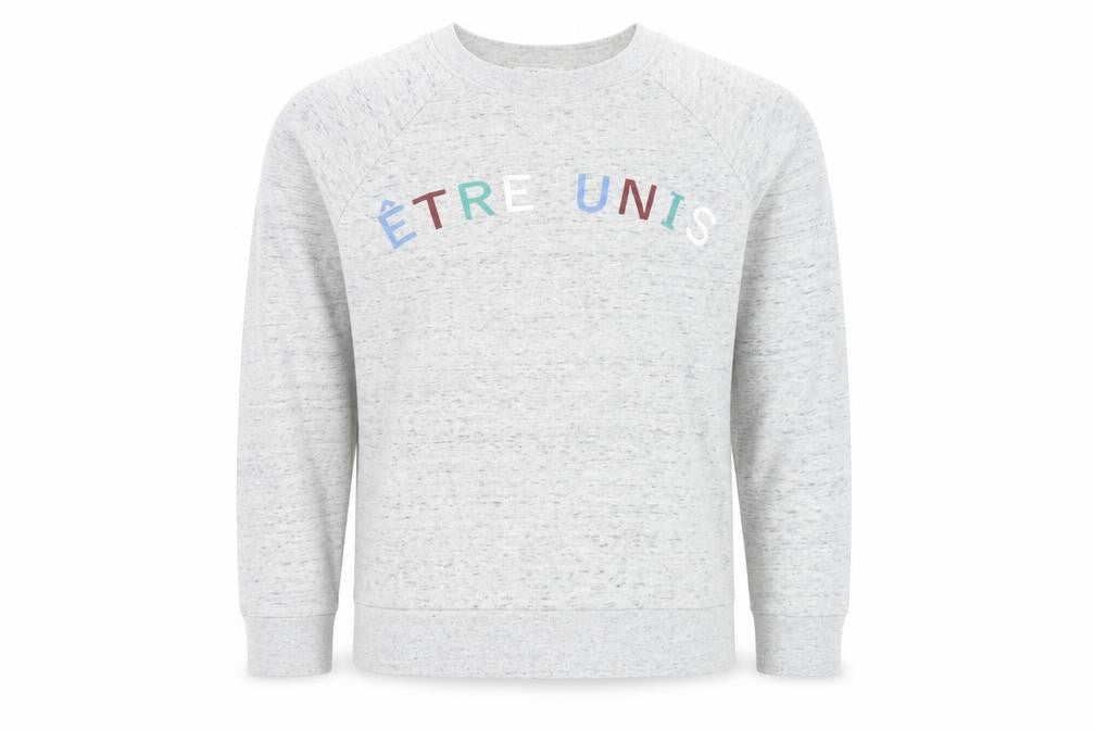 Whistles Mens Grey S Pullover Sweatshirt with Logo Print