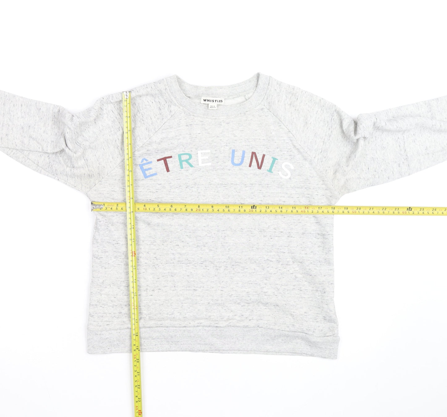 Whistles Unisex Grey S Pullover Sweatshirt with Logo Print
