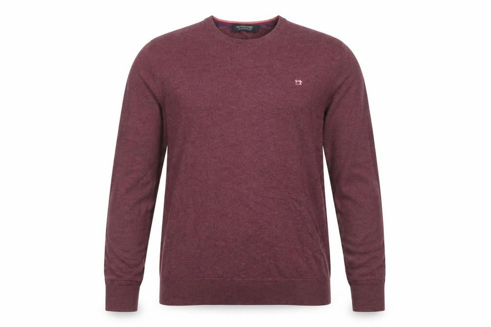 Scotch & Soda Men’s Red Cotton Cashmere Crew Neck Jumper Size M